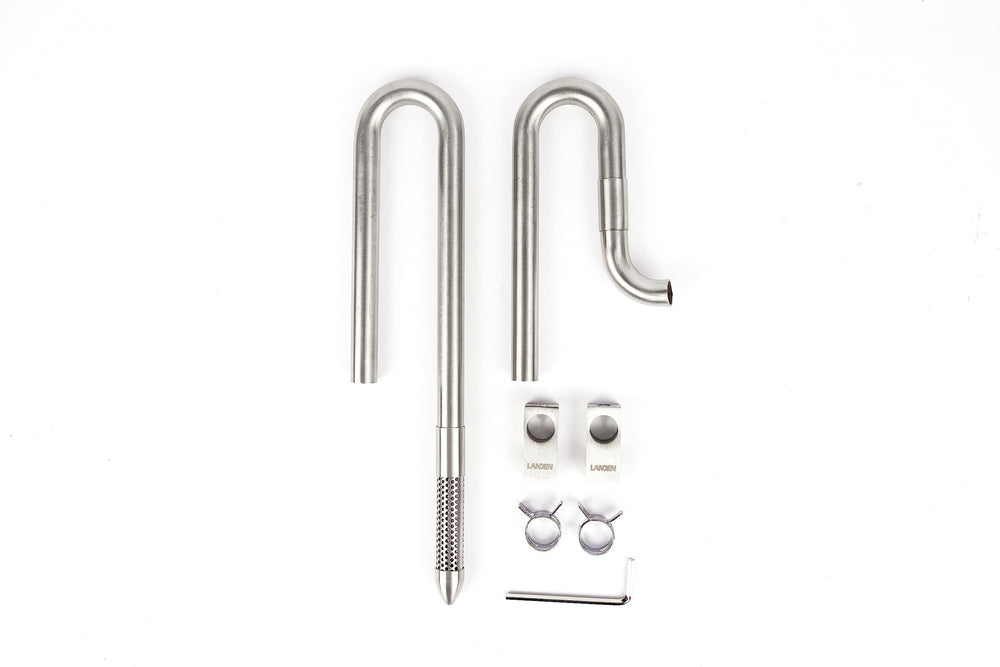 LANDEN 304 stainless steel pipes highlight sleek, durable construction