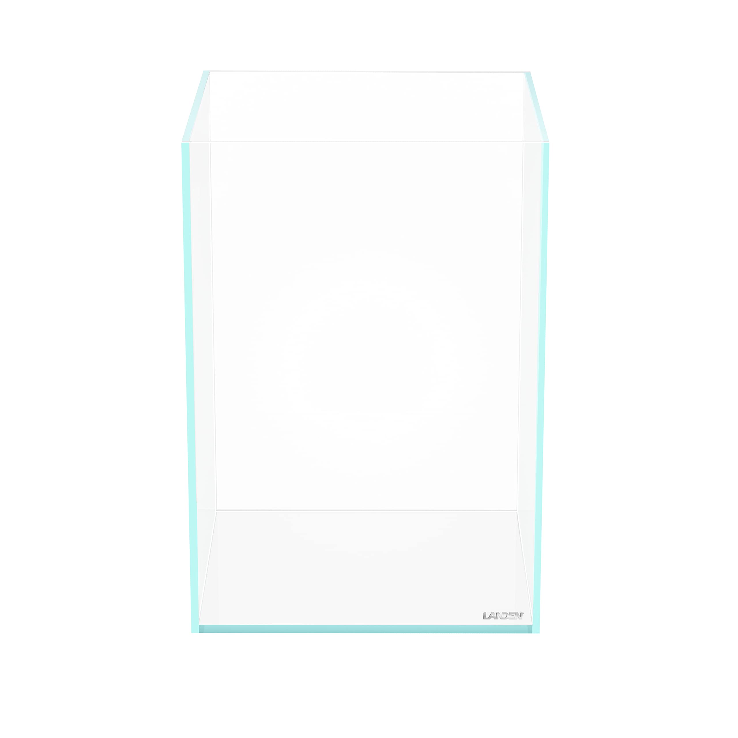 LANDEN tall tank front view showcases a vertical aquascape with vivid colors for hobbyists
