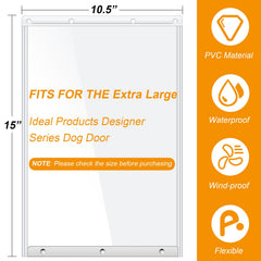 Landical dog door flap magnetic closure provides drafts protection and insect barrier.