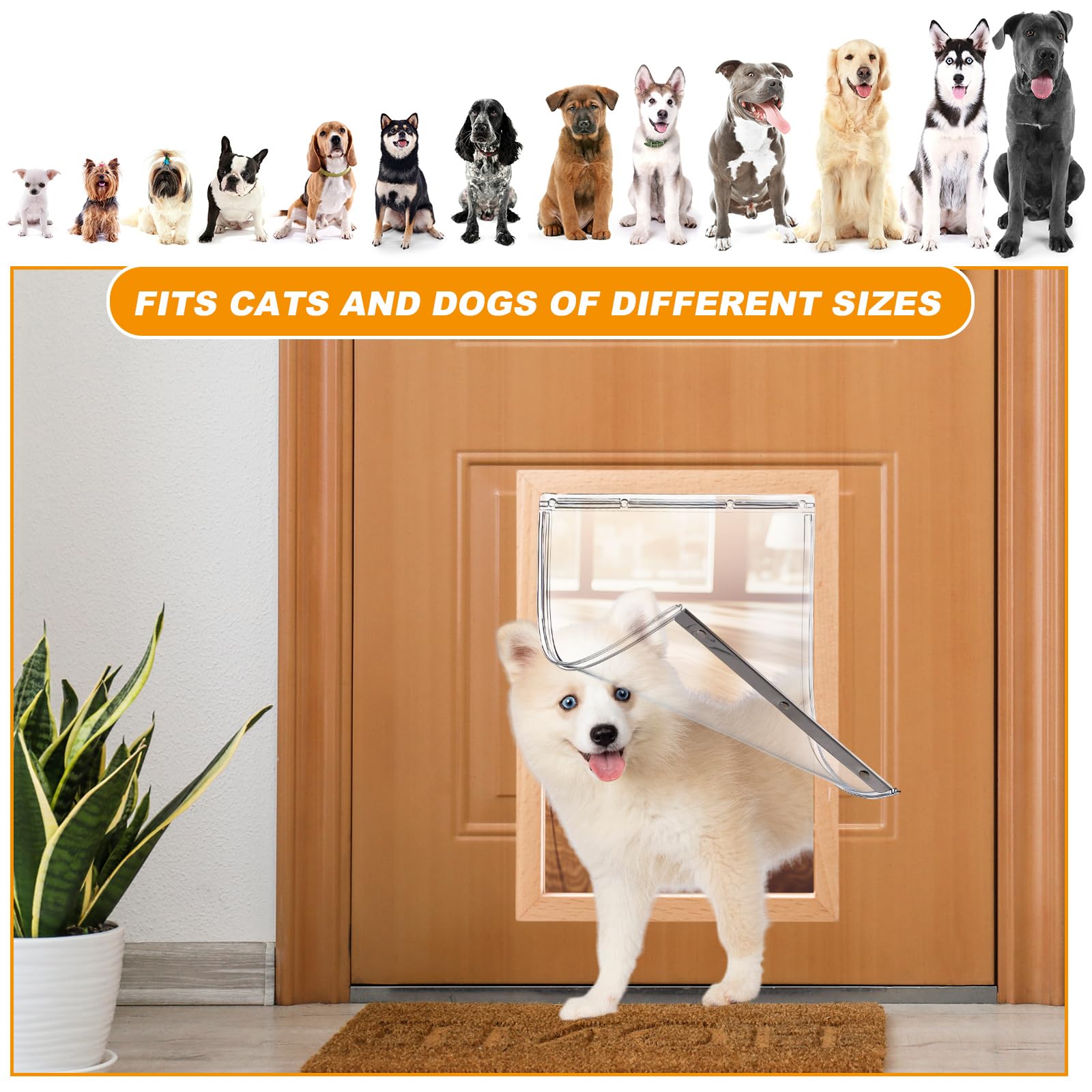 Landical dog door flap pet-friendly design supports comfortable in-and-out movement.