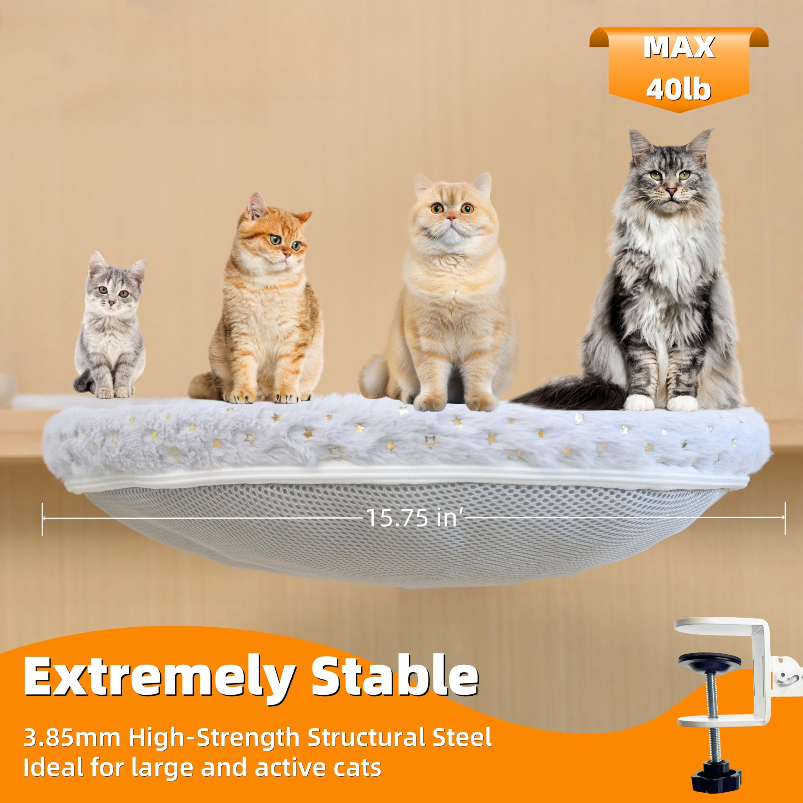 LANERmooos cooling pad included cools your cat during warm days.