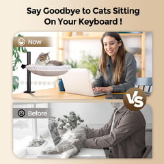 LANERmooos Cat Desk Bed height-adjustable design enables versatile use at any desk height.