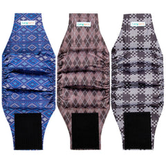Langsprit Belly Band pack of 3 plaid keeps small dogs comfortable during training