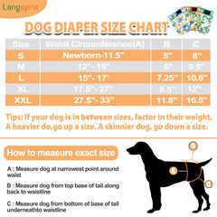 Langsprit dog diapers back-snap design close-up for snug adjustments.