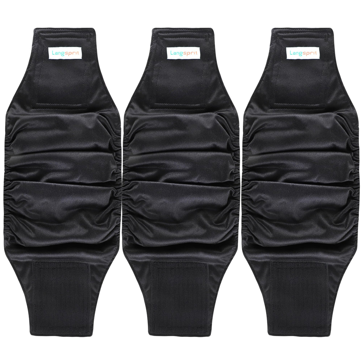 Langsprit male belly band dog wrap pack3 demonstrates secure fit and leak protection.