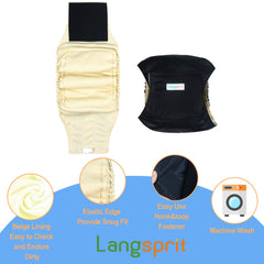 Langsprit machine-washable belly band for easy cleaning and reuse