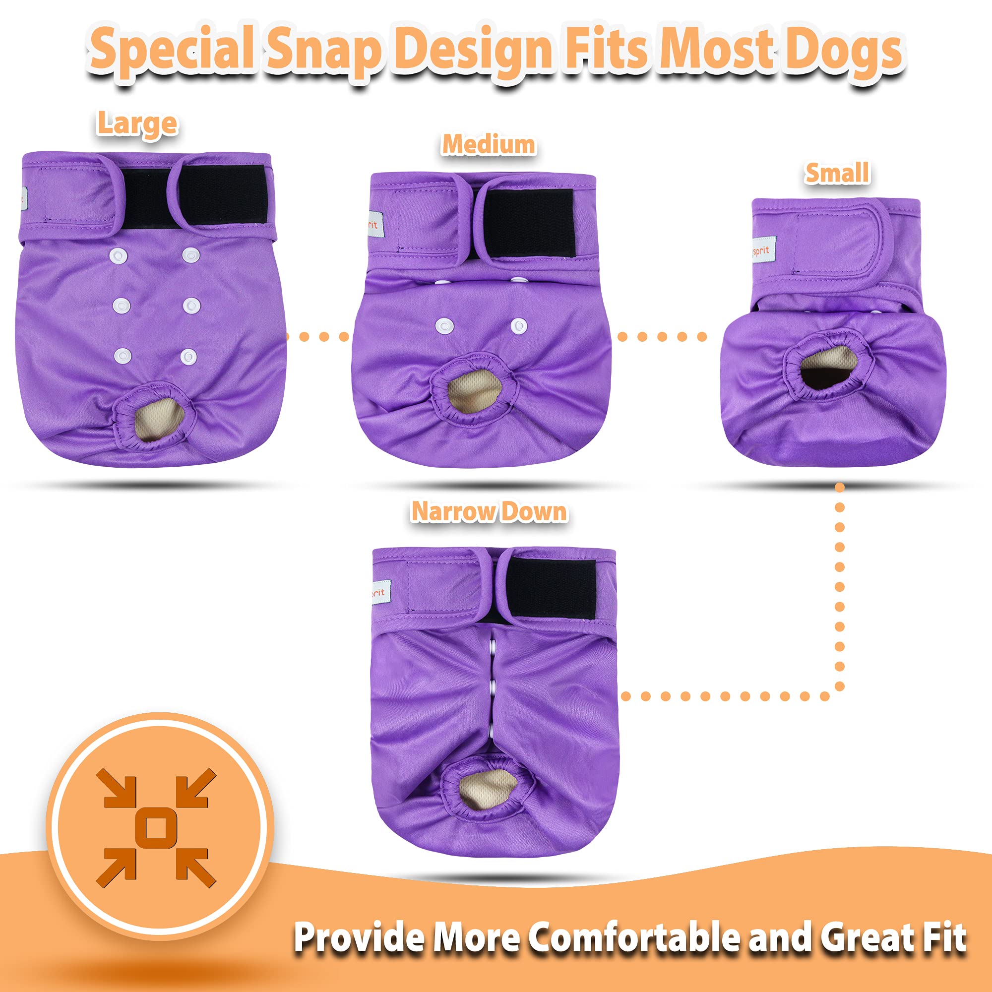 Langsprit back snap design—adjust length and fit for a snug, flexible diaper.