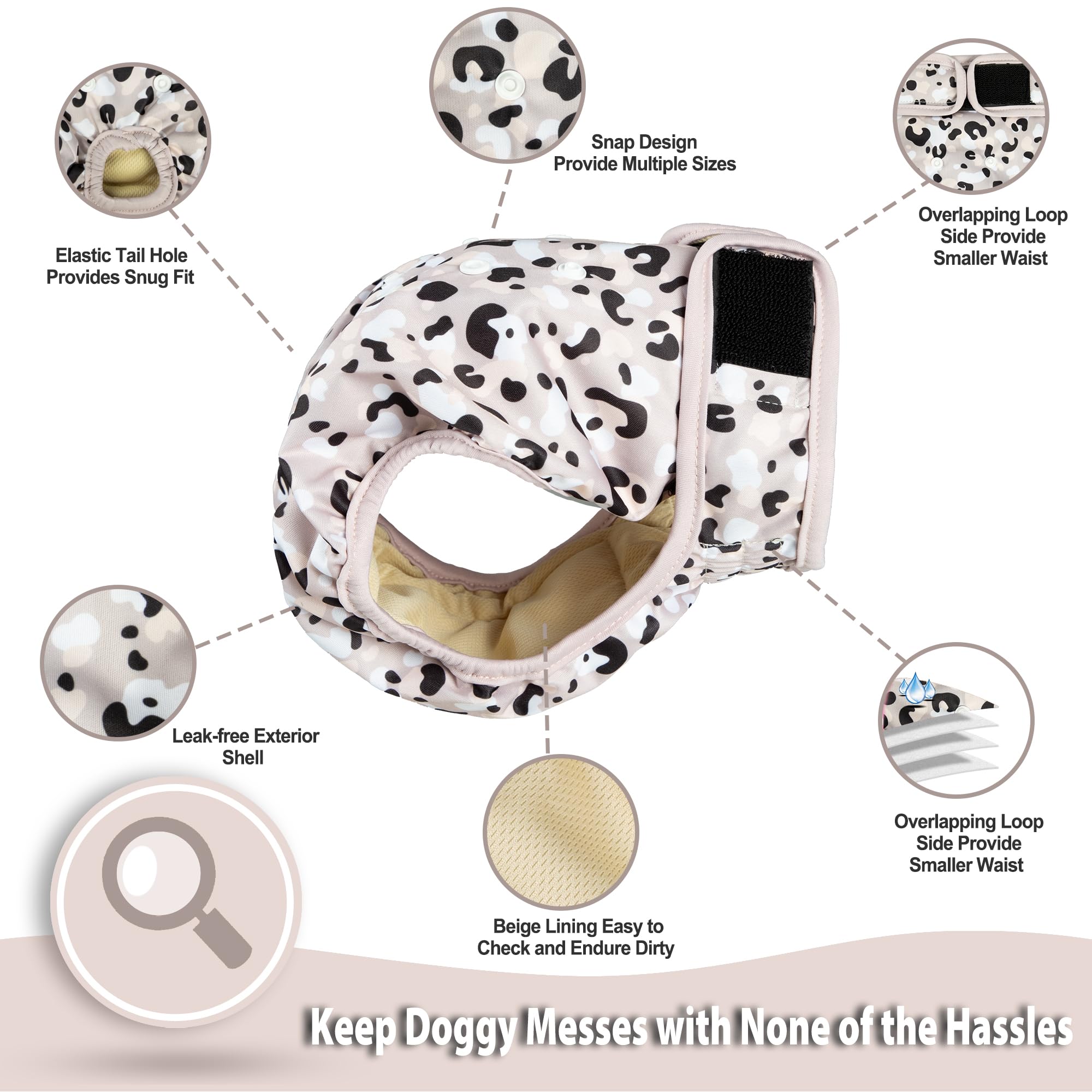 Langsprit leopard-xl hook-and-loop closure demonstrates easy, fur-friendly fitting.