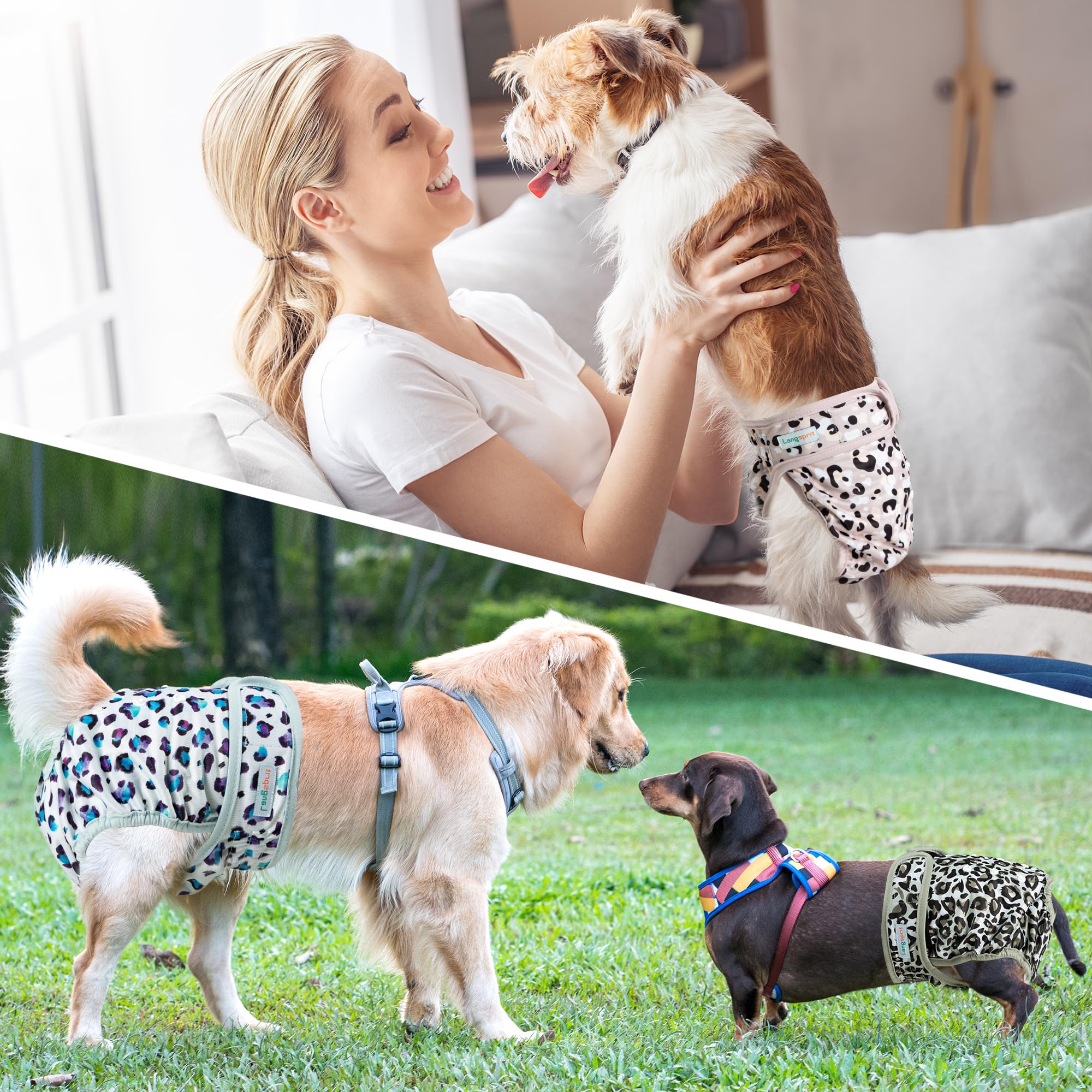 Langsprit leopard-xl tail-hole design supports secure, comfortable wear during activity.