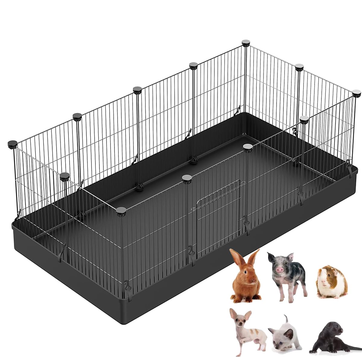 LANGXUN DIY playpen assembled configuration shows customizable safe space for pets