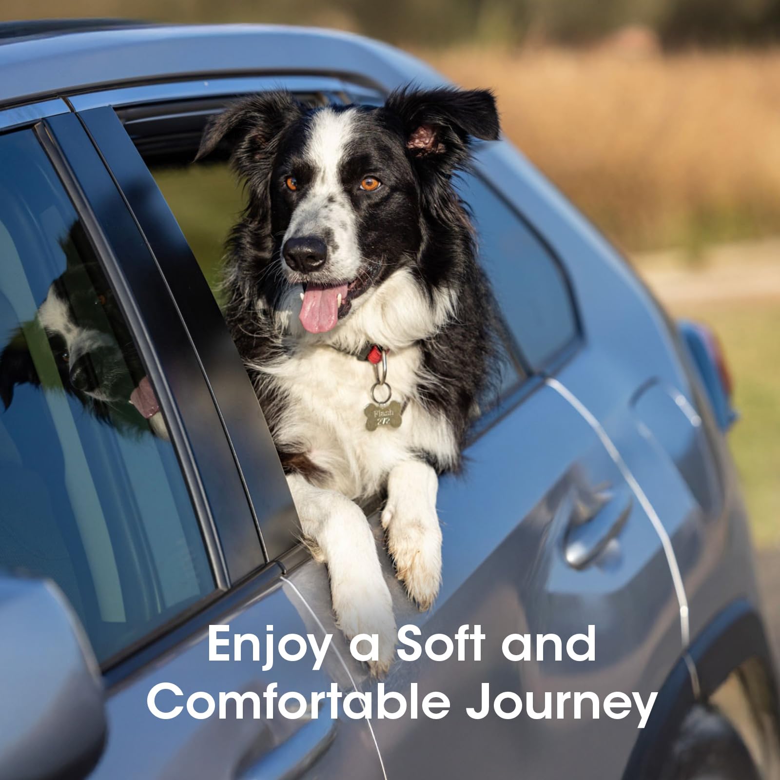 Lantoo dog seat cover easy to install and secure with headrest straps.