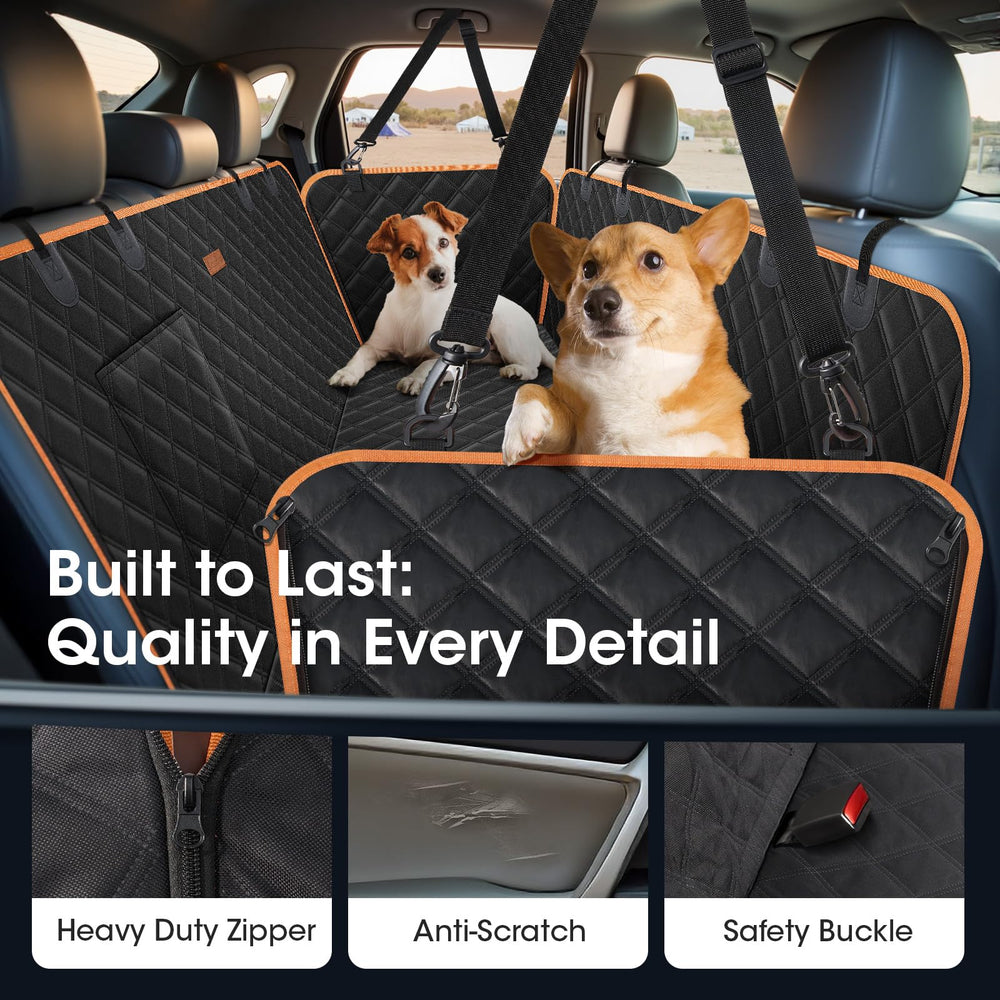 Lantoo dog seat cover non-slip backing keeps dogs steady on drives.