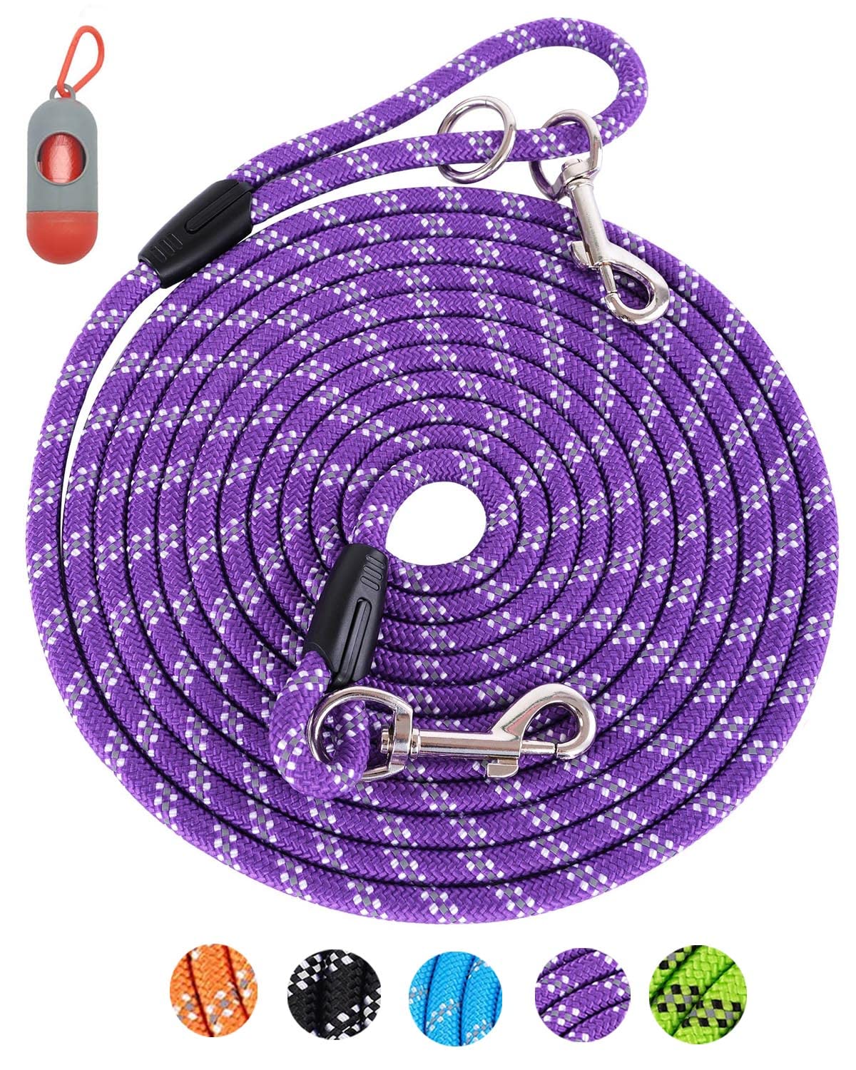 Lanwandeng 100ft dog leash extended for training and recall in open space