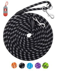 Lanwandeng dog leash 10ft close-up shows sturdy rope construction for everyday training