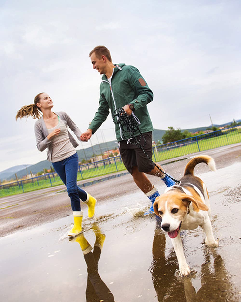Lanwandeng dog leash durable polyester fabric resists wear while staying lightweight