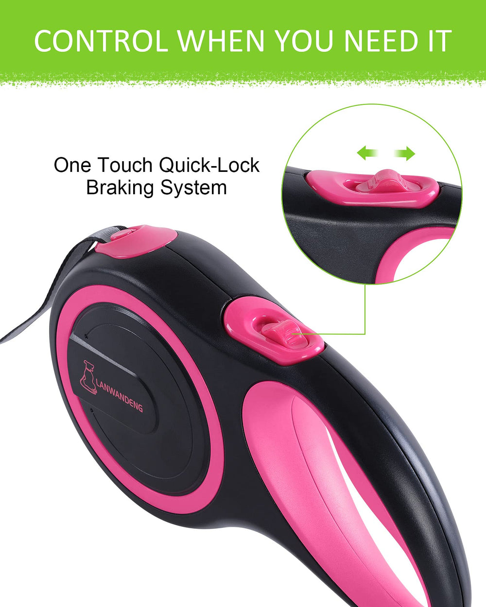 Lanwandeng double-dog leash walk setup enabling simultaneous control