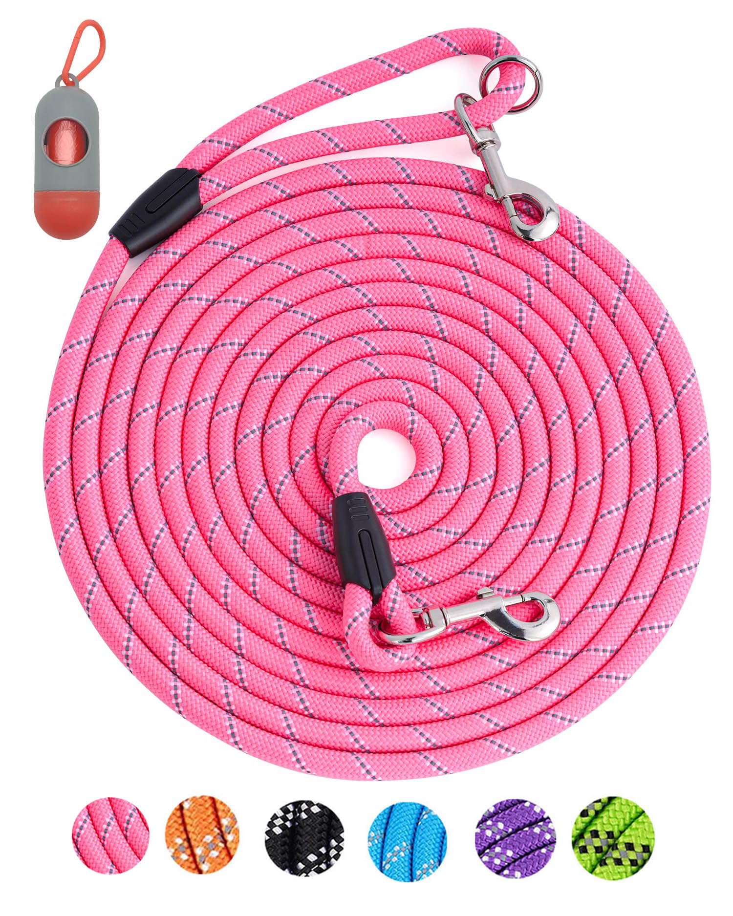 Lanwandeng long dog leash 10ft 360 swivel for secure control during walks
