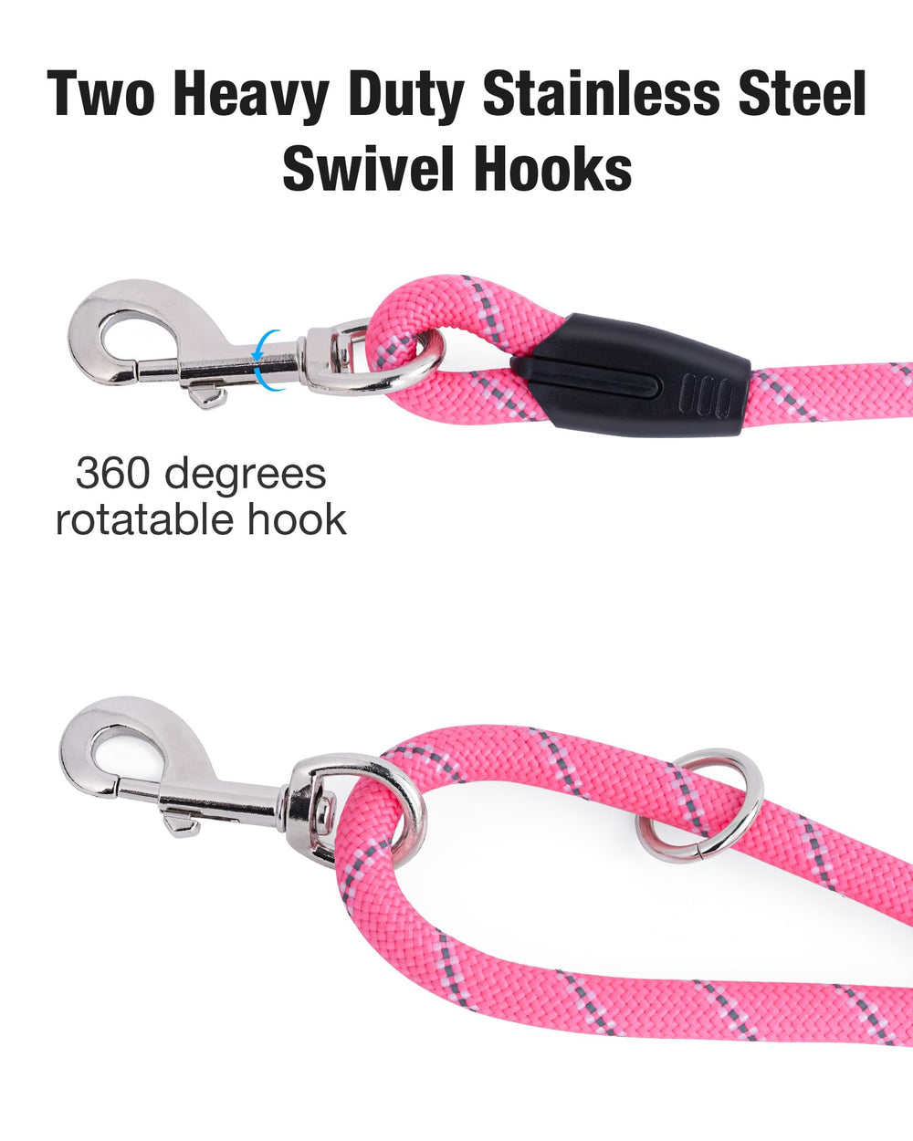Lanwandeng long dog leash 50ft hands-free tie-out for flexible outdoor activities