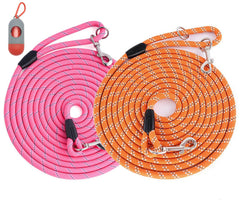 Lanwandeng long dog leash 50ft for outdoor walks with durable, flexible design