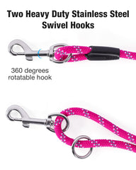 Lanwandeng long dog leash 3/8-inch diameter option for medium to large dogs.