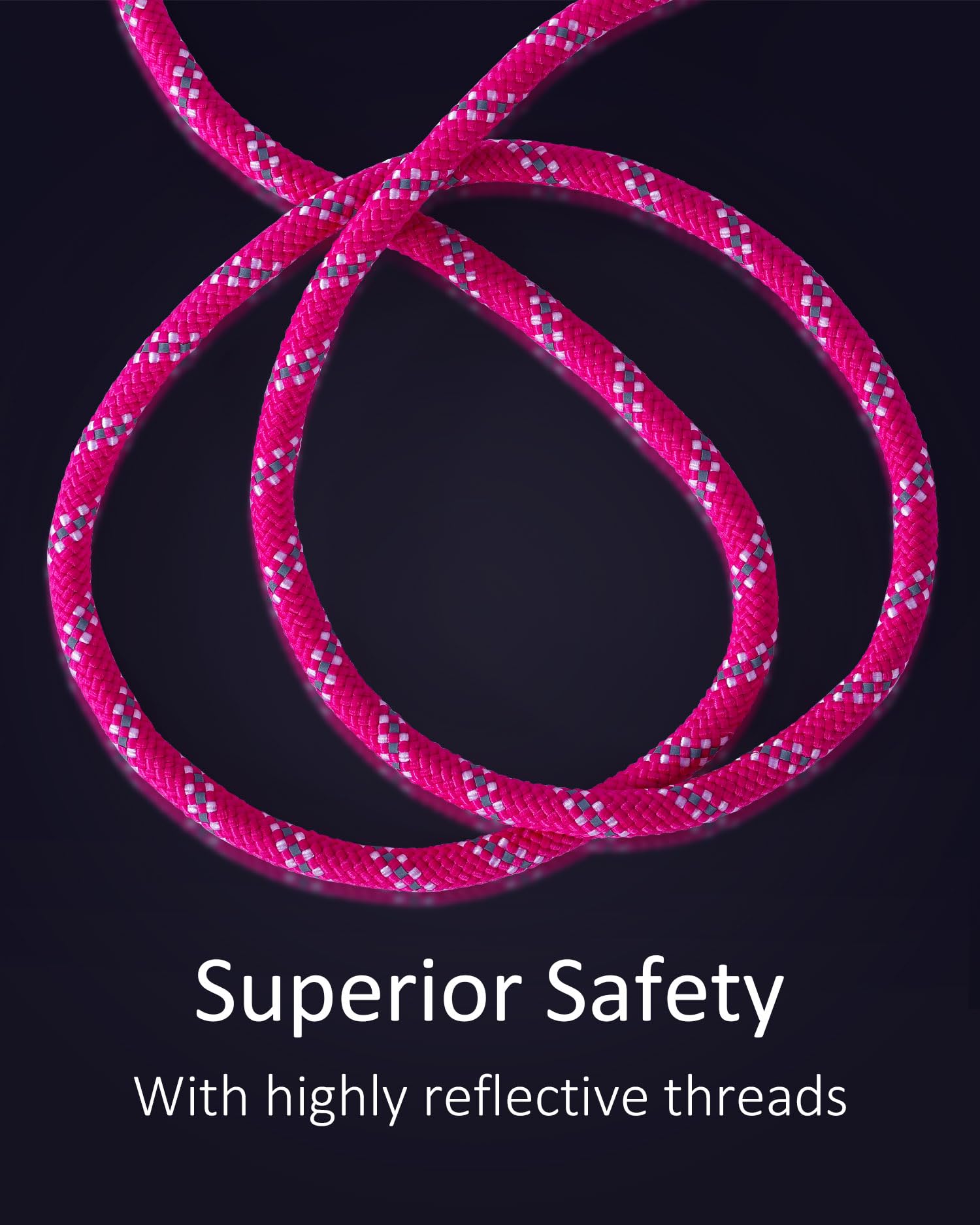 Lanwandeng long dog leash hot pink color stands out during training.