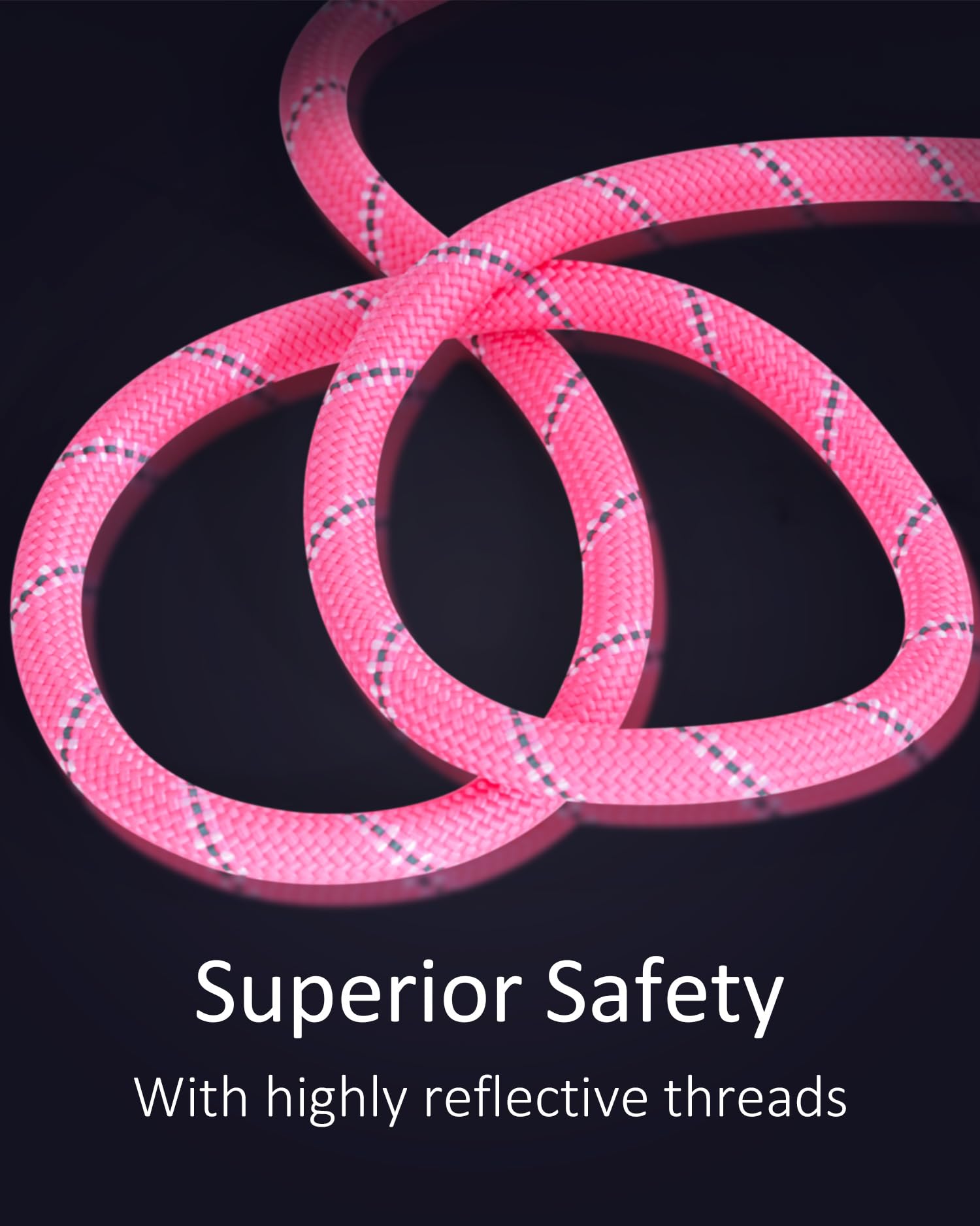 Lanwandeng long-dog-leash reflective-stitching boosts visibility during dusk walks.