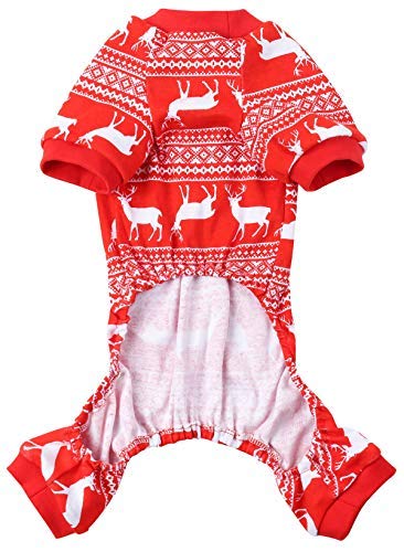 Lanyarco Christmas red dog PJs ideal for festive gatherings and cozy cuddle sessions.