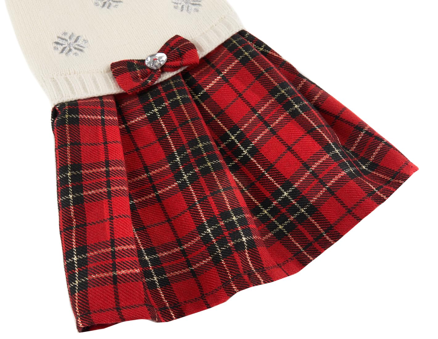 Lanyarco dress-knit bow-tie detail highlights playful festive elegance