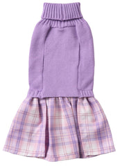 Lanyarco pink plaid skirt detail highlights fashionable charm for special occasions.