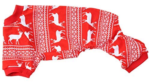 Lanyarco reindeer-pattern pajamas bright festive design for holiday photos.
