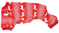 Lanyarco reindeer-pattern pajamas bright festive design for holiday photos.