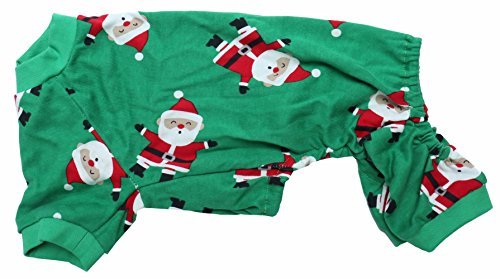 Lanyarco Santa Claus dog pajamas back view references 23-inch back length