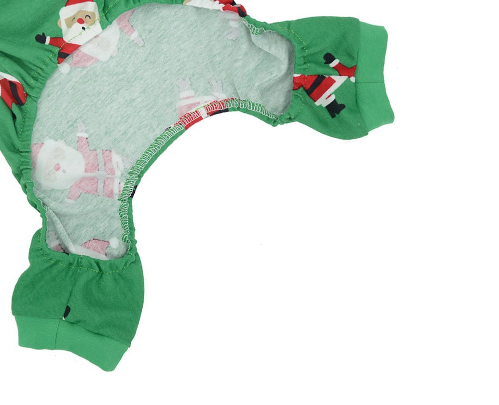 Lanyarco Santa Claus dog pajamas durable and washable fabric for regular use