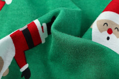 Lanyarco Santa Claus dog pajamas fabric close-up reveals breathable cotton texture