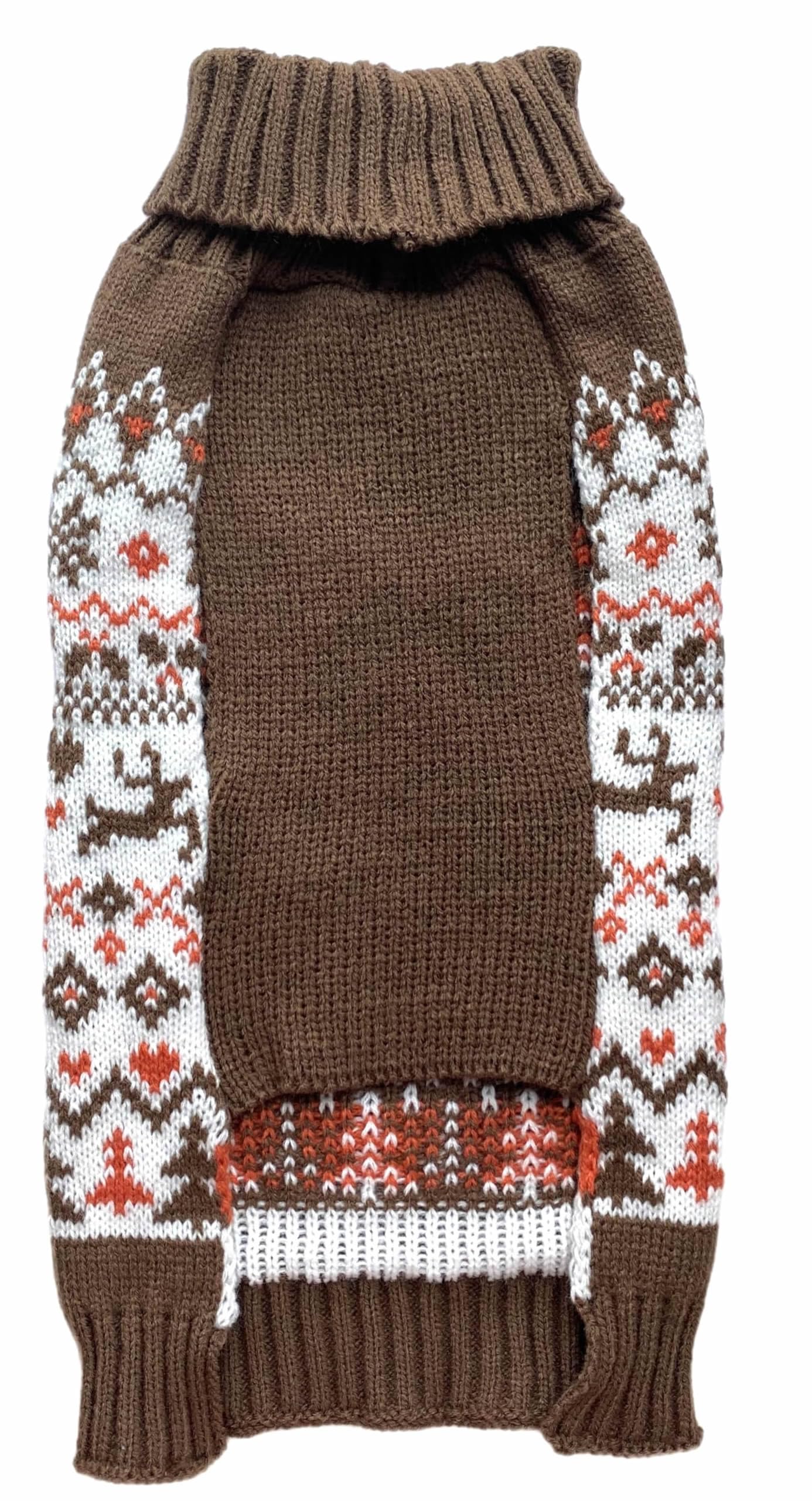 Lanyarco turtleneck dog sweater side view showing easy pullover design