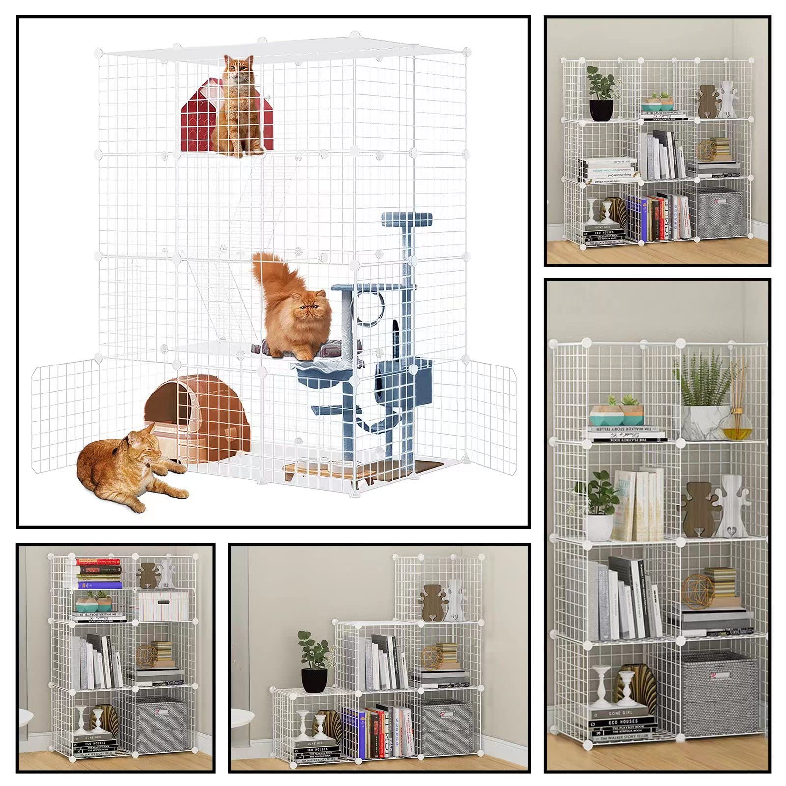 Large Cat Cage easy-clean surfaces help maintain hygiene.