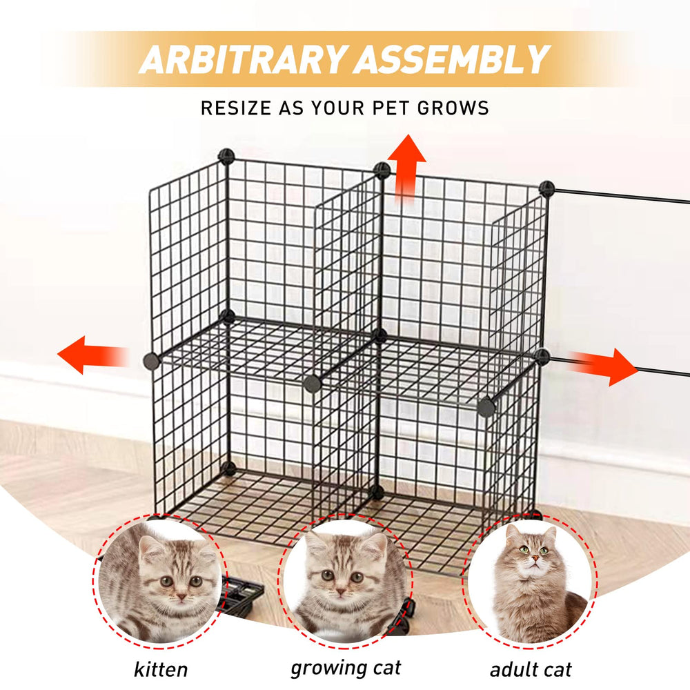 Large Cat Cage open doors demonstrates easy access and ventilation
