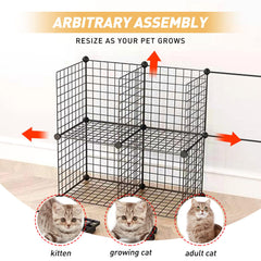 Large Cat Cage open doors demonstrates easy access and ventilation