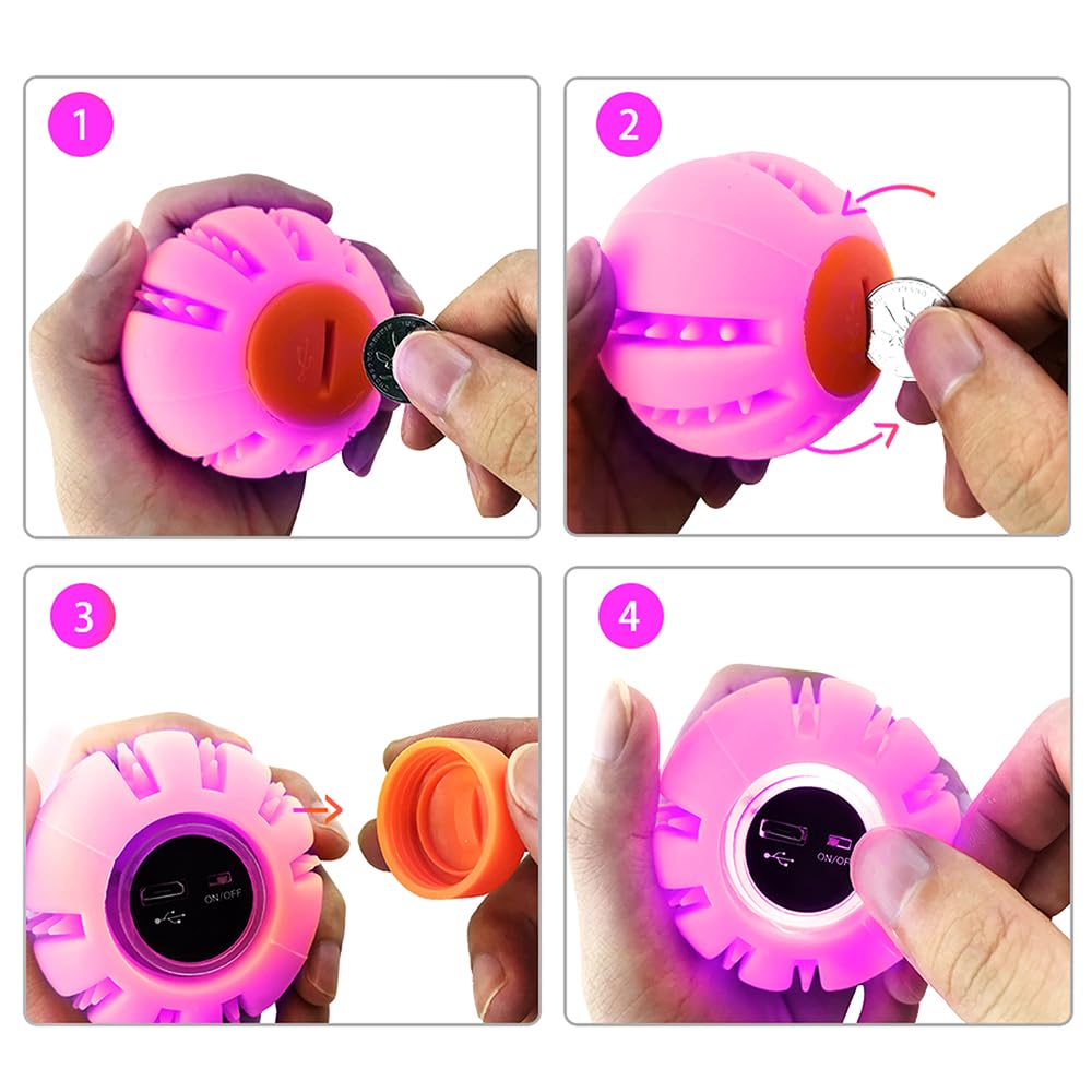 LaRoo LED dog ball rose toy suitable for small and medium dogs