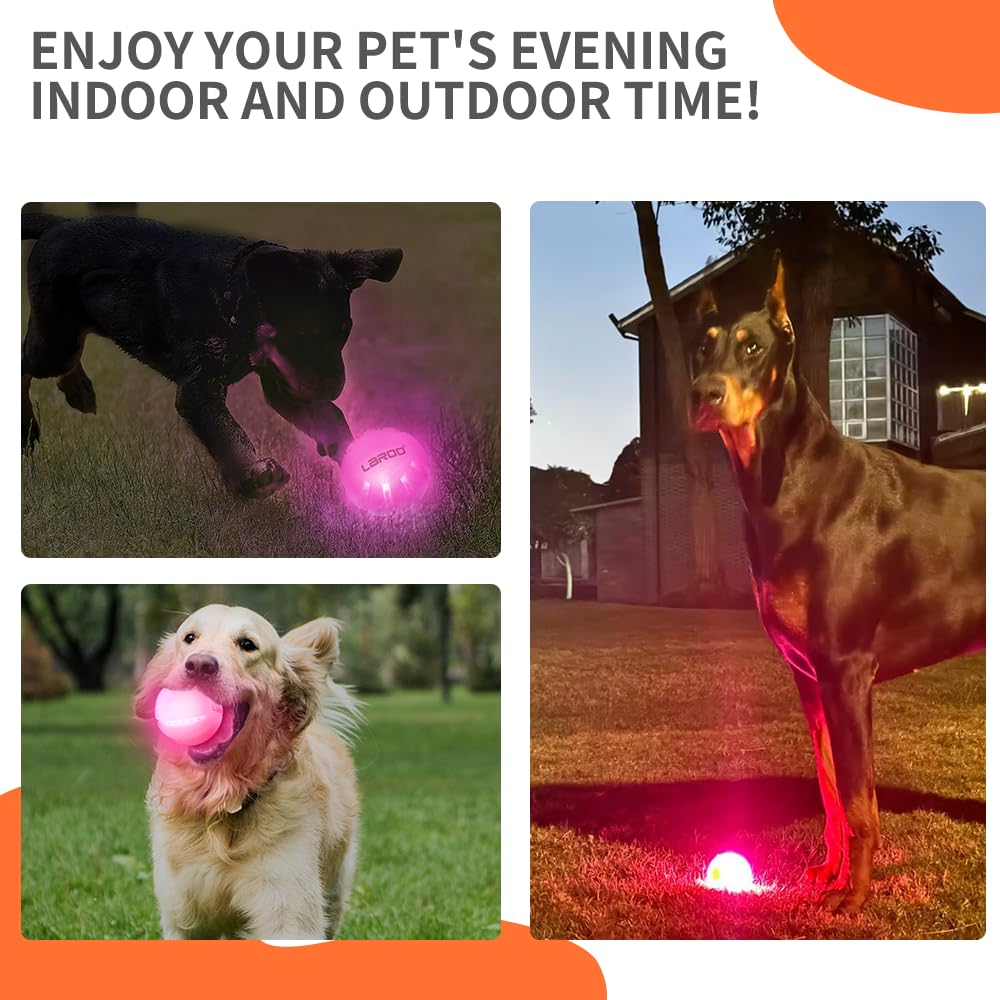 LaRoo LED dog ball with USB recharge setup