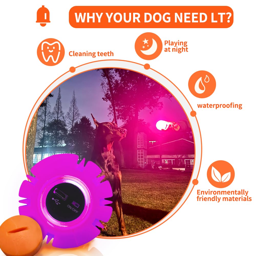 LaRoo LED dog ball tennis-size for easy throws