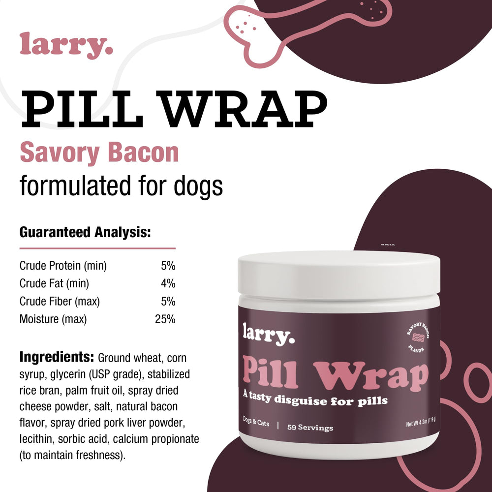 Larry Bacon Pill Wrap: ayuda a tomar dosis sin estrés.