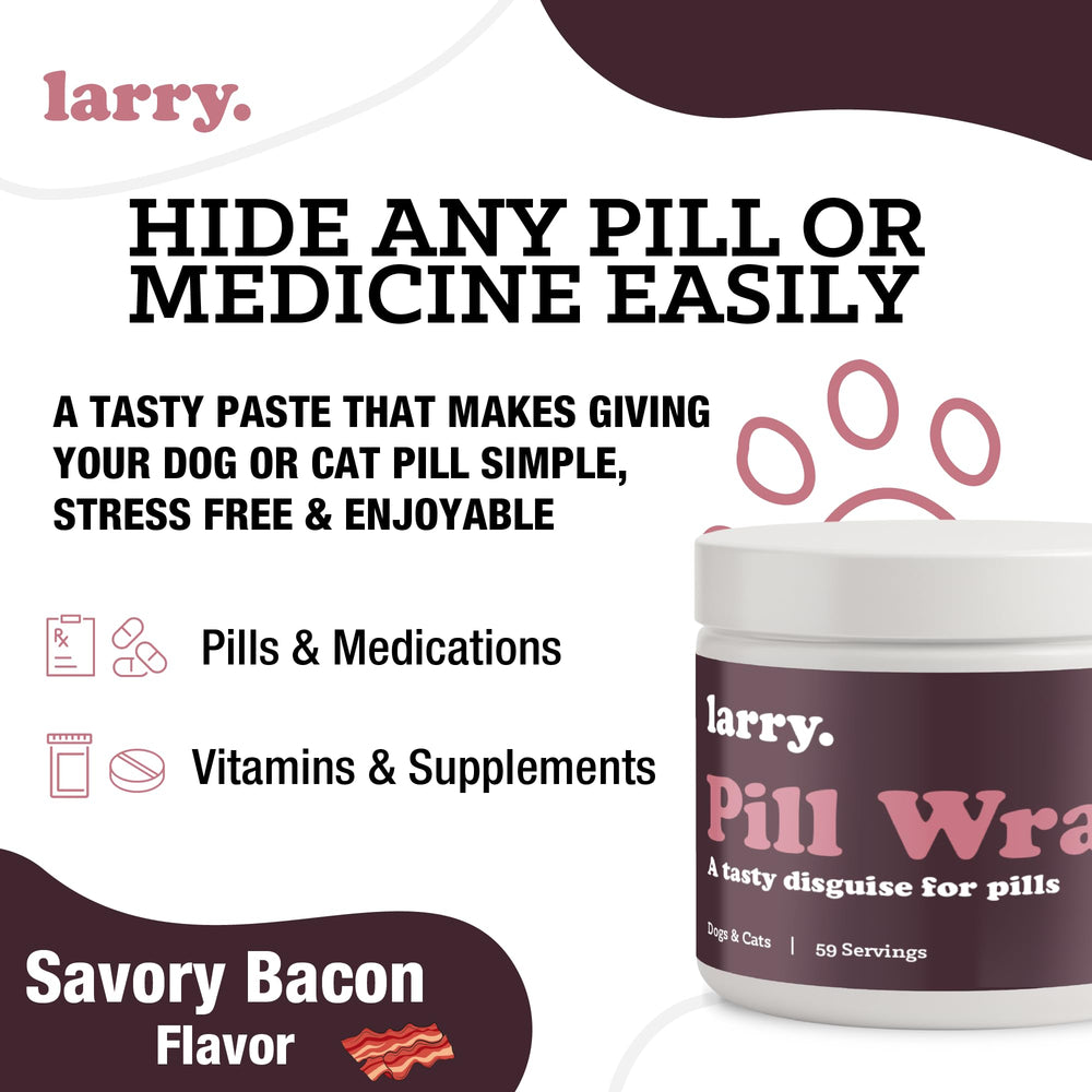 Larry Bacon Pill Wrap: sabor tocino facilita la toma.