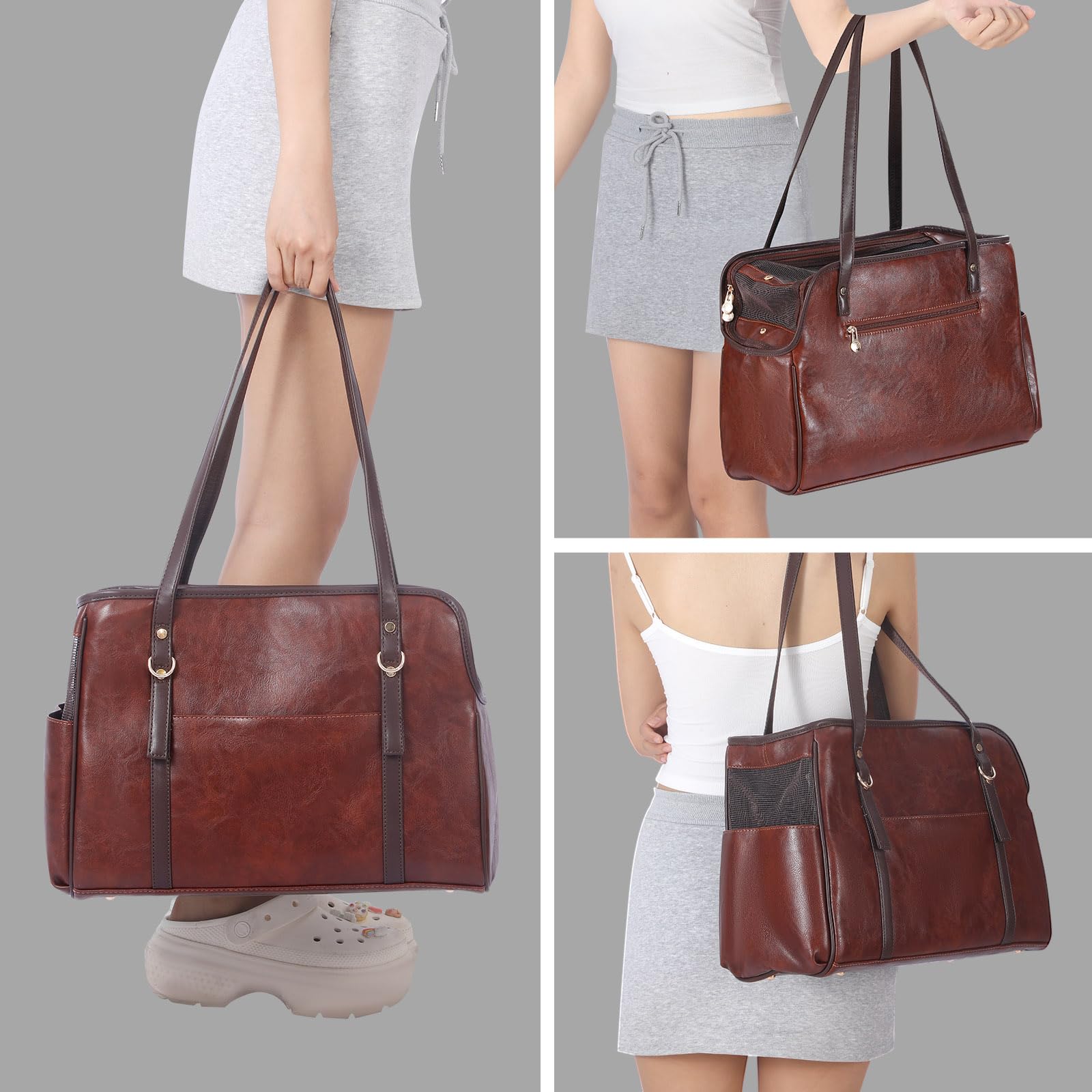 Lasaviin dog carrier purse airline travel-ready design supports relaxed journeys