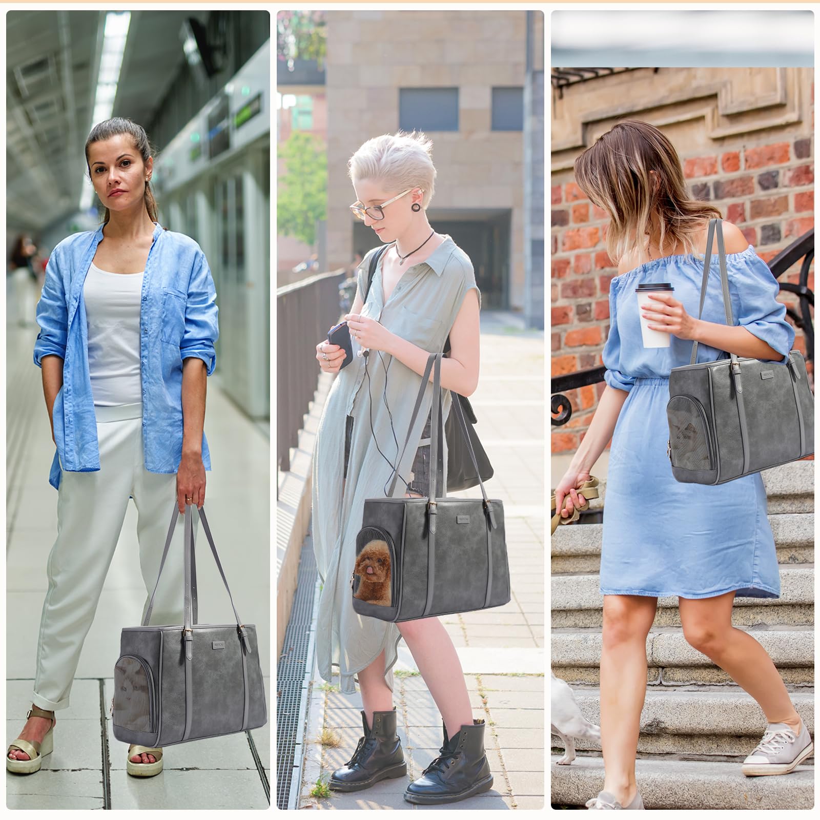 Lasaviin dog purse is airline-approved and breathable