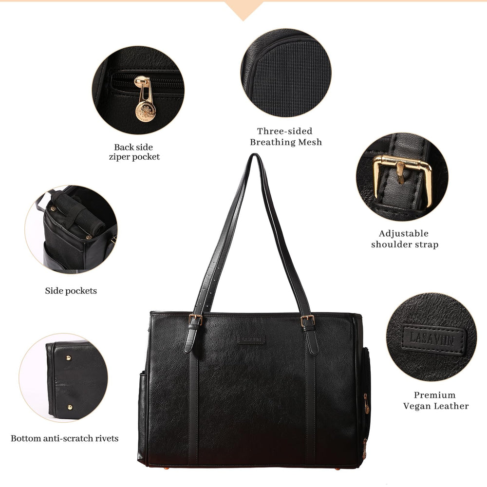 Lasaviin fashion dog purse open-top-design enables easy interaction with your pet.