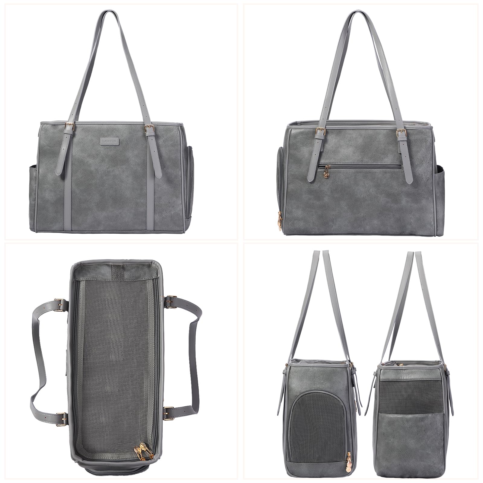Lasaviin purse side pockets hold snacks, phone, and keys
