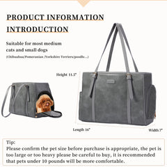 Lasaviin Fashion Dog Purse top opening for easy pet interaction