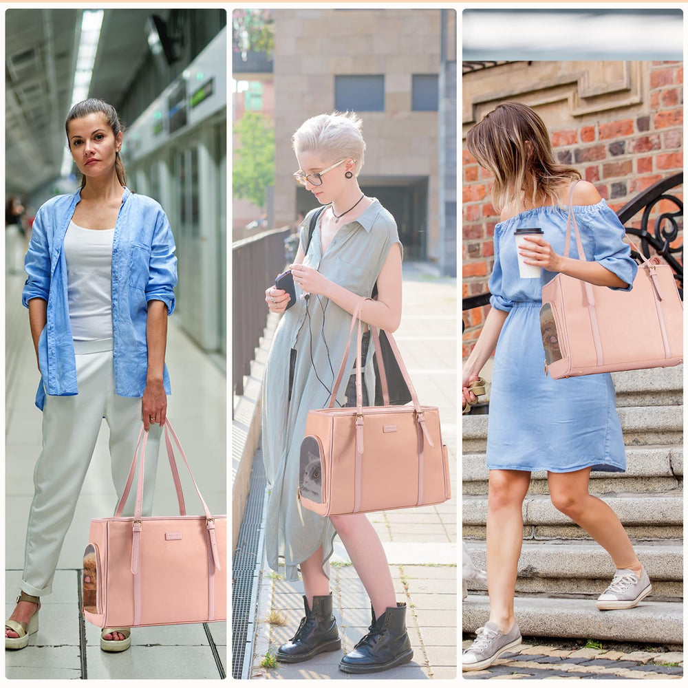 Lasaviin fashion dog purse travel-ready design supports smooth airport transitions.