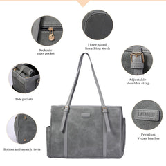 Lasaviin dog purse vegan leather material is soft and durable